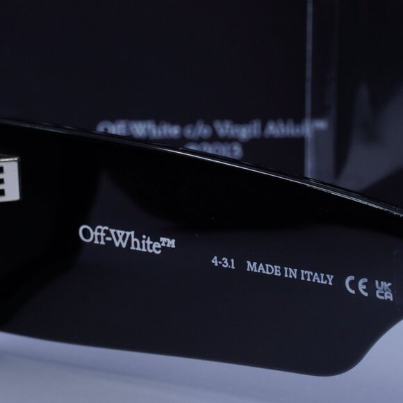 Off-White OERI097 MILANO 1007 Rectangle Sunglasses – Black/Grey - Picture 7 of 10
